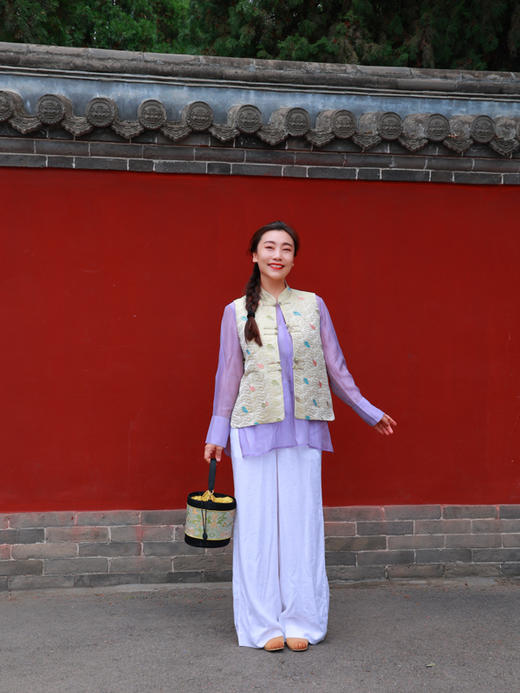 【抖音专属】阔腿裤·花月（24709127C山矾） 商品图4