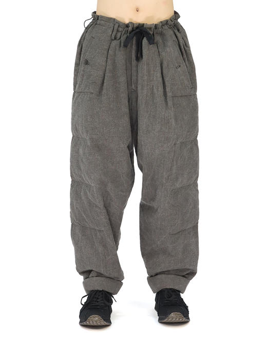 Yohji Yamamoto | 秀款棉麻双面穿夹棉裤 商品图0