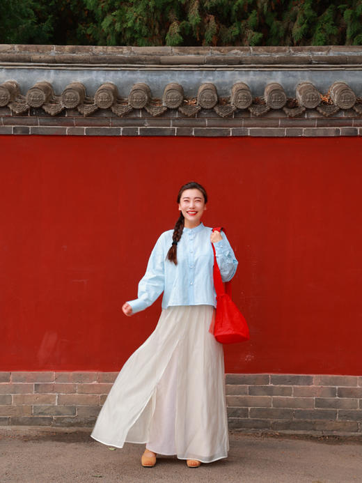 【抖音专属】 衬衣（24810973-晴蓝/碧落/湖水蓝） 商品图4