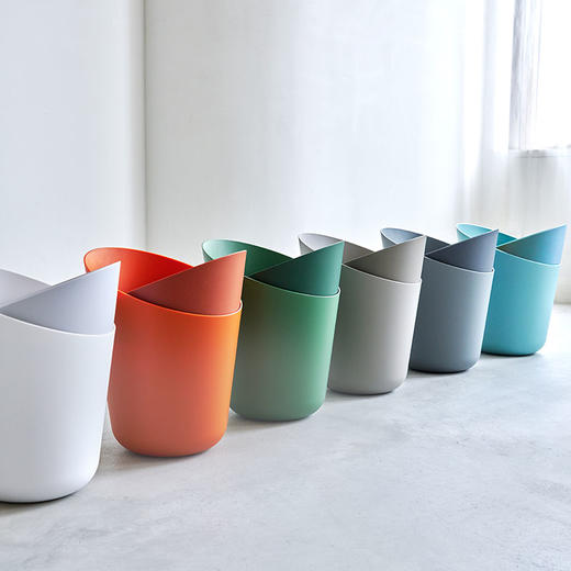 日本进口I’md花朵垃圾桶6L 蓝色 商品图3