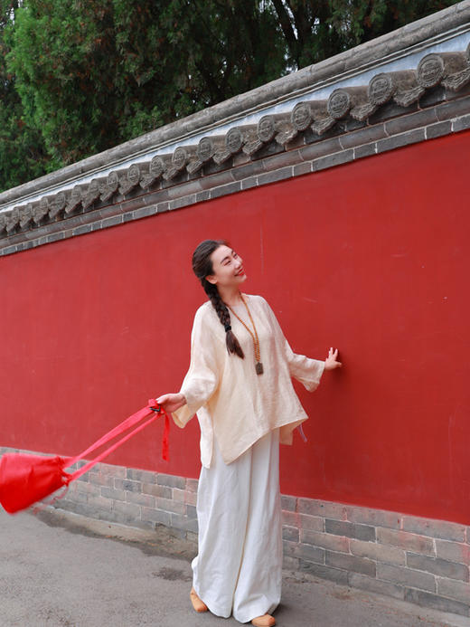 【抖音专属】阔腿裤（25709358-瑞白） 商品图1