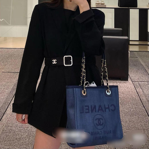 chanel 小号 丹宁 帆布 沙滩包 镭射29开 商品图1