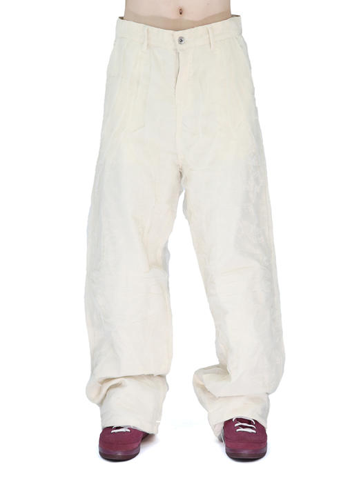 WHO DECIDES WAR | 复合层纱牛仔长裤 商品图0