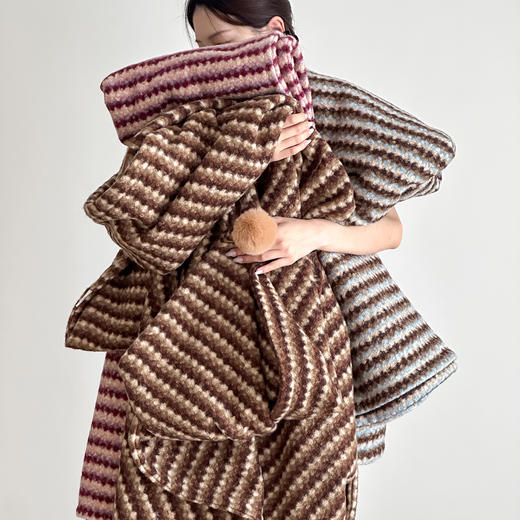 自然醒羊卷妮双面盖毯午睡毯小香风沙发毯床尾毯车载毯子MT 商品图2