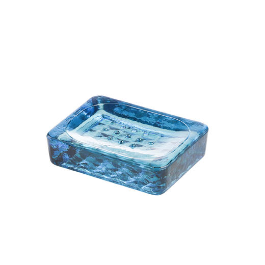 西班牙进口VSM玻璃卫浴三件套 菱格 天青色 商品图2