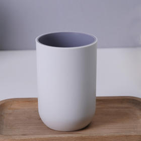刷牙杯子漱口杯灰色创意浴室情侣洗漱杯简约塑料圆底家用民宿牙缸