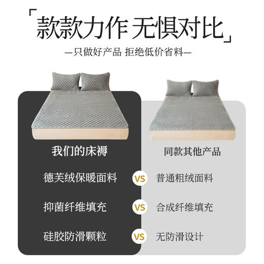 自然醒德芙绒抗菌保暖床垫LN 商品图2