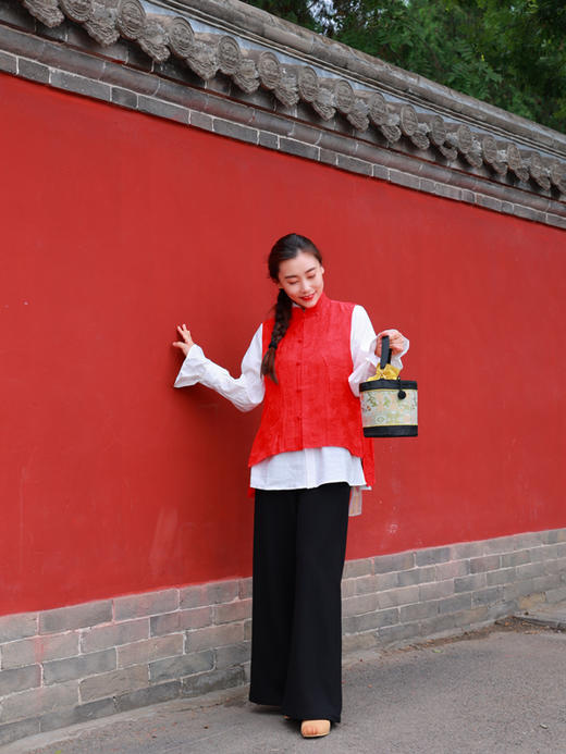 【抖音专属】高腰阔腿裤（24709653-玄雨） 商品图0