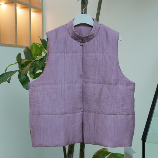 【抖音专属】新中式棉马甲(24802157B-紫府) 商品图5