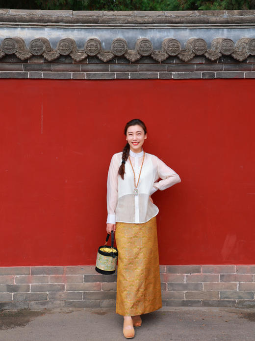 【2026东衣作】瑞彩盟苏•新中式衬衣（25710019白鹭）
 商品图1