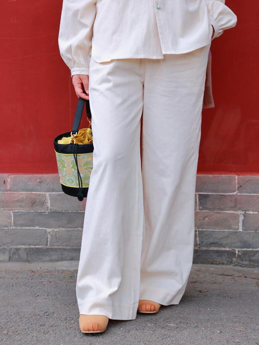 【抖音专属】阔腿裤·玉色（25709350-玉色） 商品图5