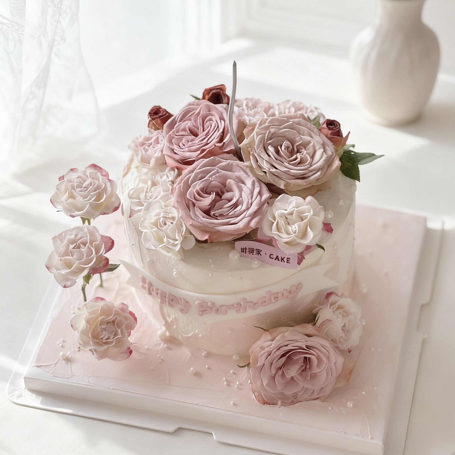 卡布奇诺 鲜花蛋糕