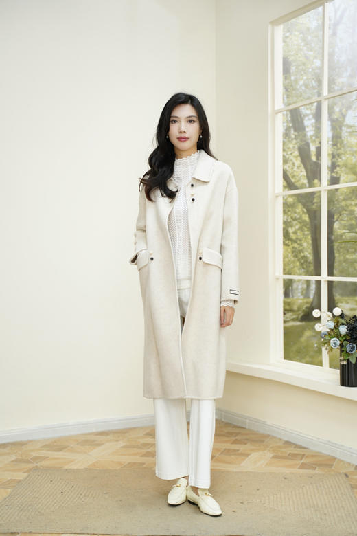 现货秒发臣禾	【蕾丝小衫】半高领法式植绒蕾丝花边套头打底衫	JZ253051775 商品图6