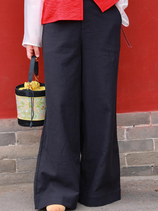 【抖音专属】阔腿裤（24709127-黛色） 商品图5