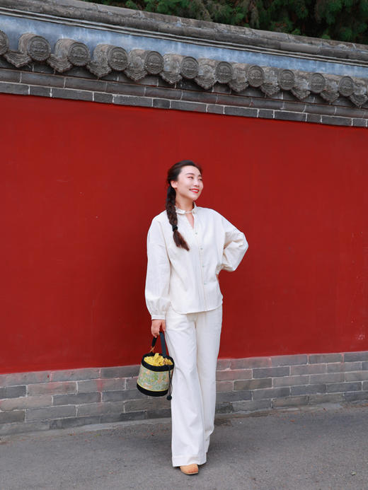 【抖音专属】新中式衬衣·玉色（25810153-玉色） 商品图3