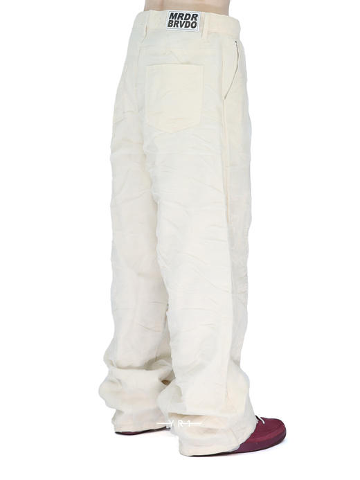 WHO DECIDES WAR | 复合层纱牛仔长裤 商品图2