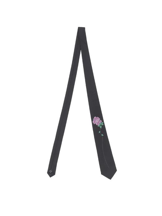 Yohji Yamamoto | 黑色花卉领带 商品图1