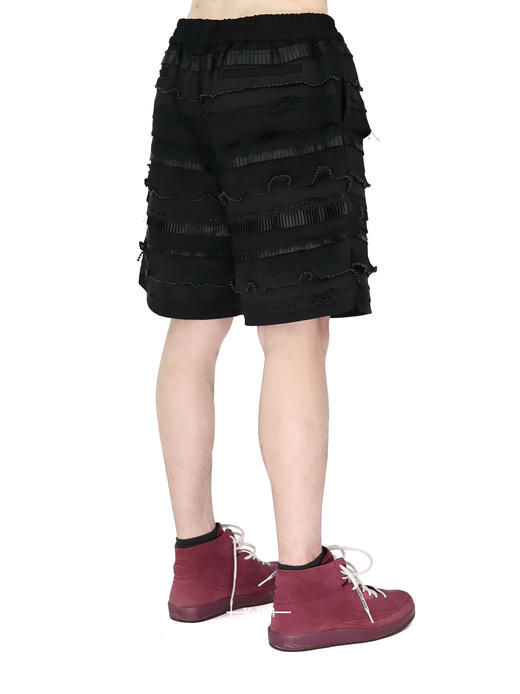 WHO DECIDES WAR | 重工拼接蛋糕短裤 商品图2