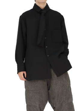 Yohji Yamamoto | 领结细节衬垫衬衫