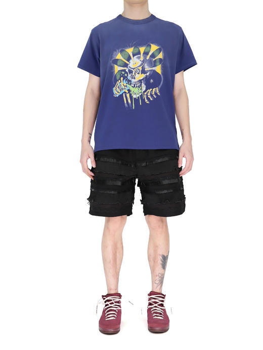 WHO DECIDES WAR | 重工拼接蛋糕短裤 商品图3