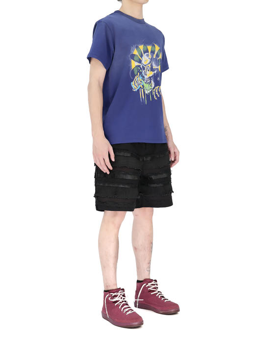 WHO DECIDES WAR | 重工拼接蛋糕短裤 商品图4