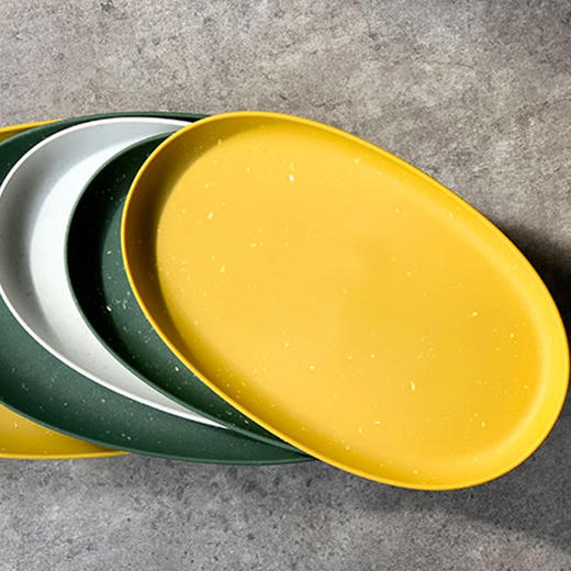 日本进口Hachiman Gardens花盆+托盘 椭圆形 398x240x182mm 黄色 商品图6