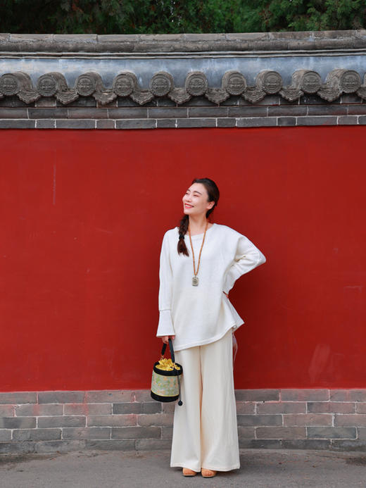 【抖音专属】高腰阔腿裤（24709653清梵） 商品图4