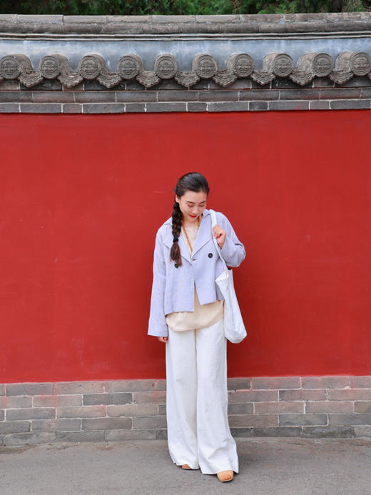 【抖音专属】风衣外套（24805074-白青） 商品图0