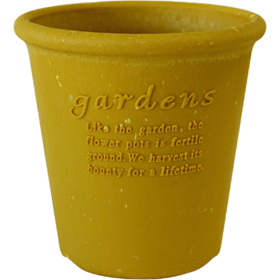 日本进口Hachiman Gardens花盆+托盘 180×125mm 黄色