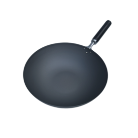 长谷元磨砂黑窒化陶瓷铁锅33cm/36cm