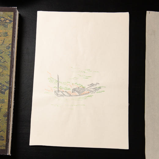 80-90年代套色木版水印《山水》老信笺（一包40张） 商品图3