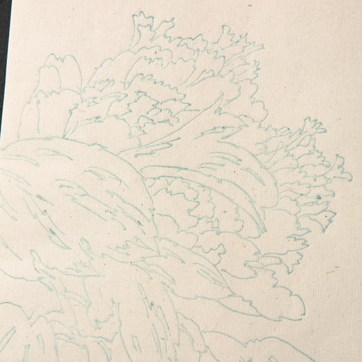 80-90年代朵云轩制木版水印《陈佩秋曹州牡丹》老信笺（一包40张） 商品图8