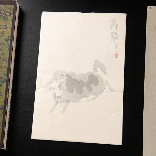 80-90年代荣宝斋制套色木版水印《吴作人动物》老信笺（一包48张） 商品图3