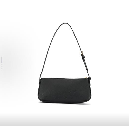 TORY BURCH Mcgraw 黄铜配件压花徽标 荔枝纹皮革 腋下包手提单肩包 常规 女款 黑色 商品图2