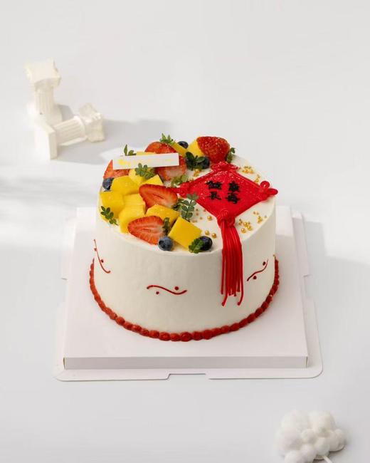 中国结国风祝寿生日蛋糕 商品图0