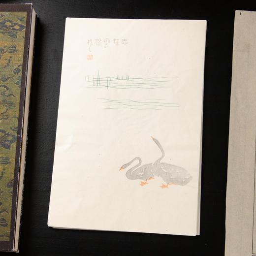 80-90年代荣宝斋制套色木版水印《吴作人动物》老信笺（一包48张） 商品图6