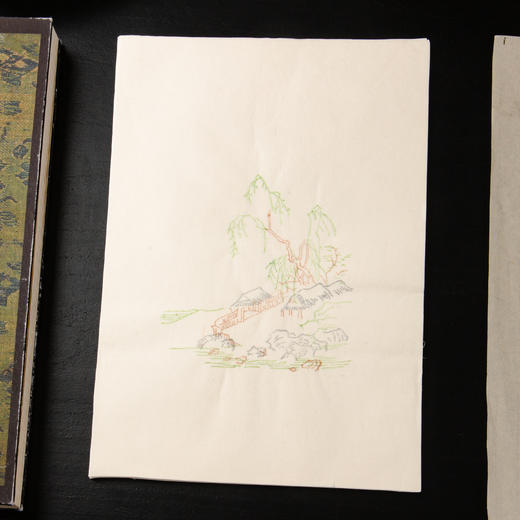 80-90年代套色木版水印《山水》老信笺（一包40张） 商品图2