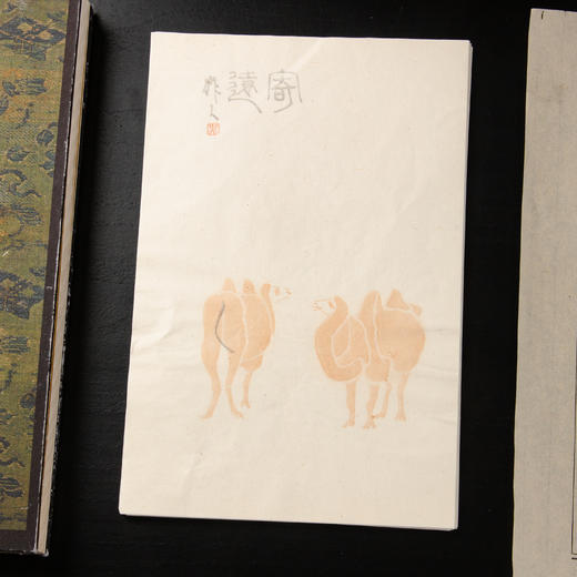 80-90年代荣宝斋制套色木版水印《吴作人动物》老信笺（一包48张） 商品图9