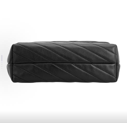 TORY BURCH 汤丽柏琦Kira轧制黄铜配件标志性的斜面双TLogo皮革斜挎单肩包小号女款黑色 商品图4