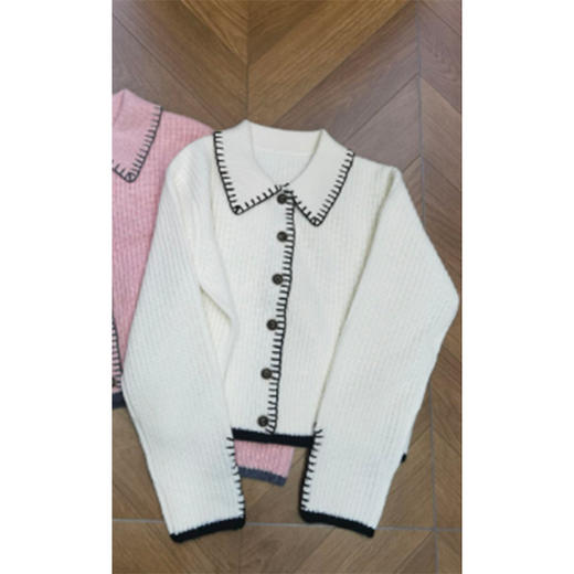 【预售7天】良木礼山羊绒翻领开衫（Q2593294） 商品图0