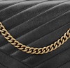 TORY BURCH Kira 人字绗缝皮拼链条肩带 皮革 单肩斜挎包 大号 女款 黑色 商品缩略图6