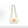 TORY BURCH 汤丽柏琦 Eleanor 立体感黄铜的标志性TLogo绳索状链条 牛皮革 小方包斜挎单肩包 小号 女款 奶油白 商品缩略图1