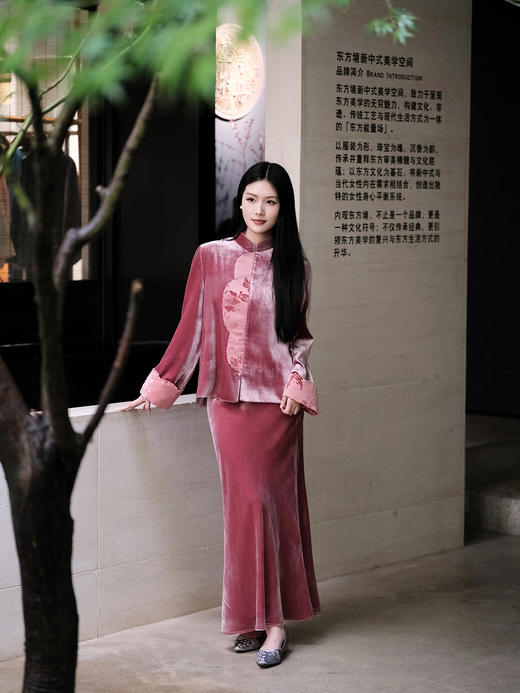 盛唐牡丹 | 丝绒拼富贵牡丹漳缎外套 商品图5