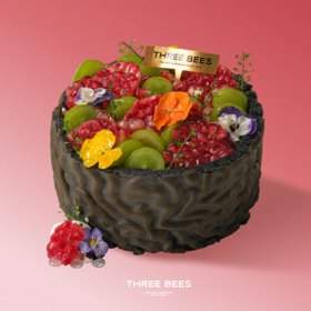 双莓石榴黑金慕斯