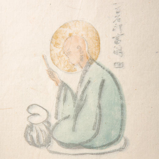 80-90年代荣宝斋制套色木版水印《齐白石人物》老信笺（一包48张） 商品图10