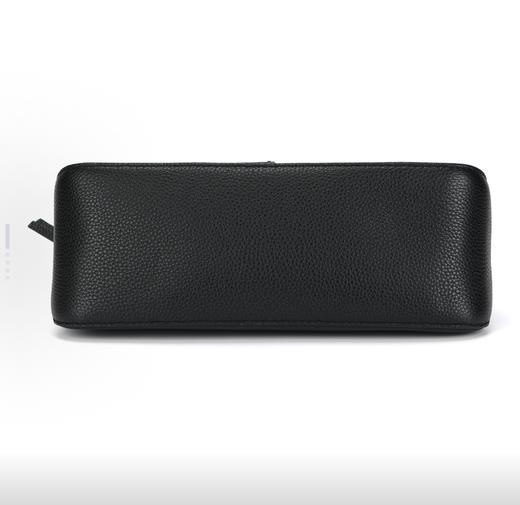 TORY BURCH Mcgraw 黄铜配件压花徽标 荔枝纹皮革 腋下包手提单肩包 常规 女款 黑色 商品图3