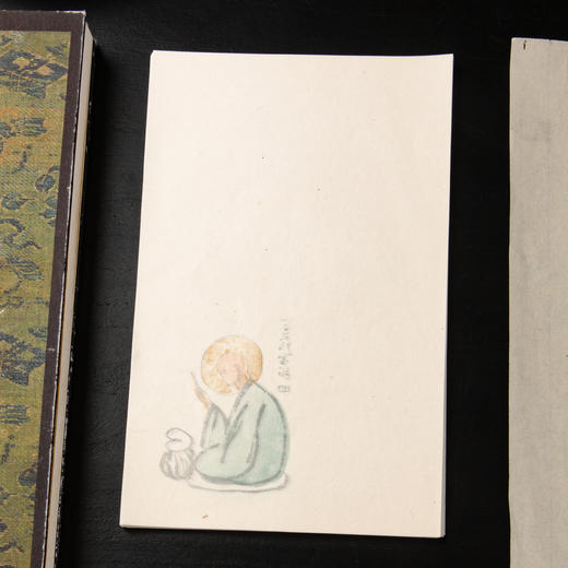 80-90年代荣宝斋制套色木版水印《齐白石人物》老信笺（一包48张） 商品图9