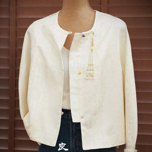 【预售7天】良木礼新中式印花外套（吊坠）（Q2591224） 商品图3