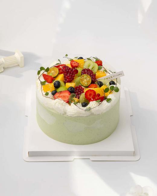 抹茶奶油水果多多生日蛋糕 商品图0