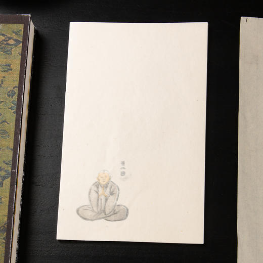 80-90年代荣宝斋制套色木版水印《齐白石人物》老信笺（一包48张） 商品图5